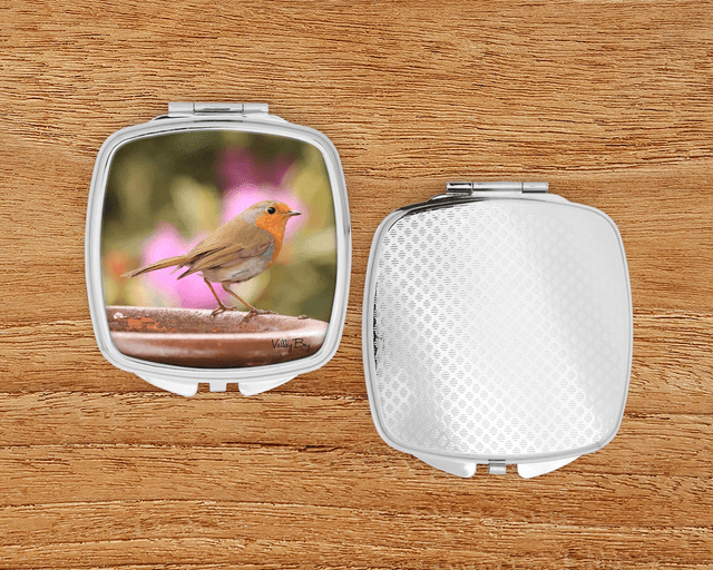 "Beautiful Robin" Compact Mirror 