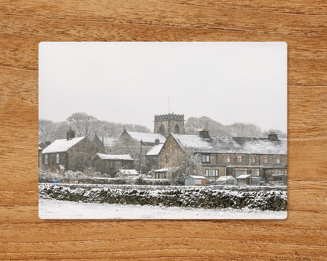 "Snow at Bolsterstone" Glass Worktop Saver  