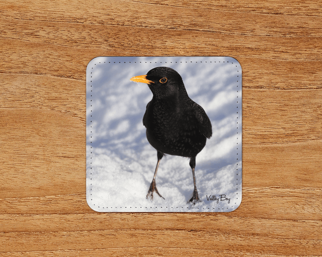 “Billy Blackbird in the Snow” Coaster 