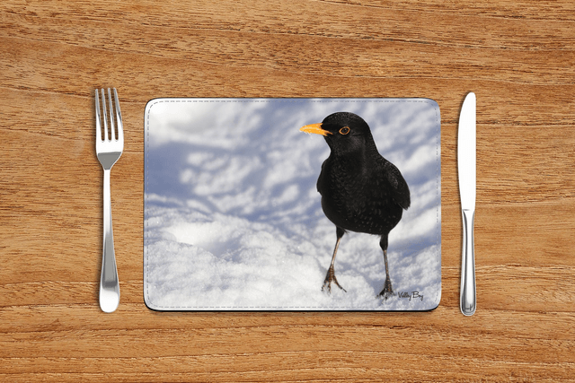 “Billy Blackbird in the Snow” Placemat 