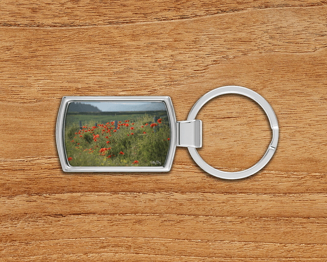 "Poppies at High Bradfield" Keyring  