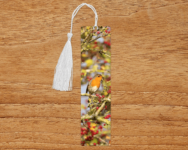 &quot;Robin Amongst the Berries&quot; Bookmark 