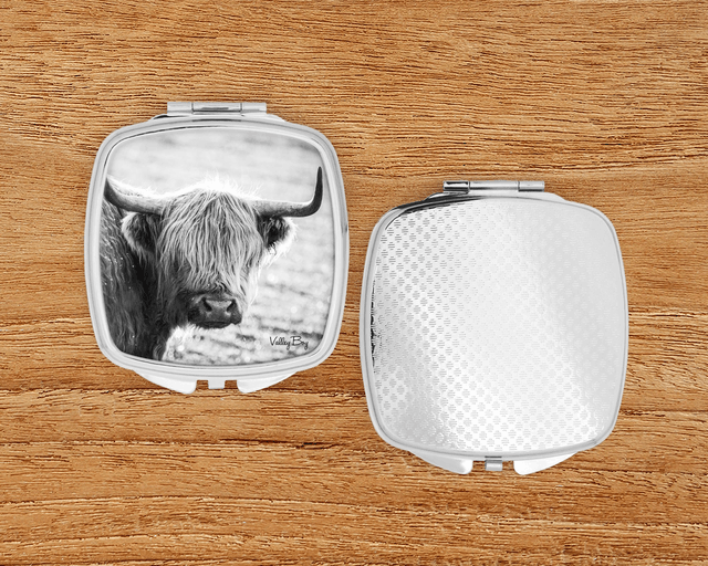 &quot;Highland Cow&quot; Compact Mirror   