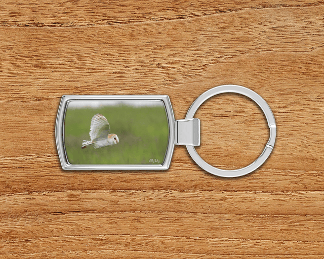 &quot;Barn Owl&quot; Keyring  