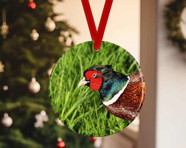 &quot;Rufus Pheasant&quot; Ceramic Christmas Decoration  