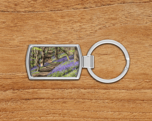 &quot;Bluebell Woodland&quot; Keyring  