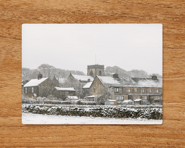 &quot;Snow at Bolsterstone&quot; Glass Worktop Saver  