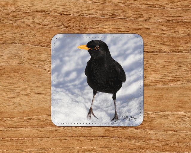 “Billy Blackbird in the Snow” Coaster 