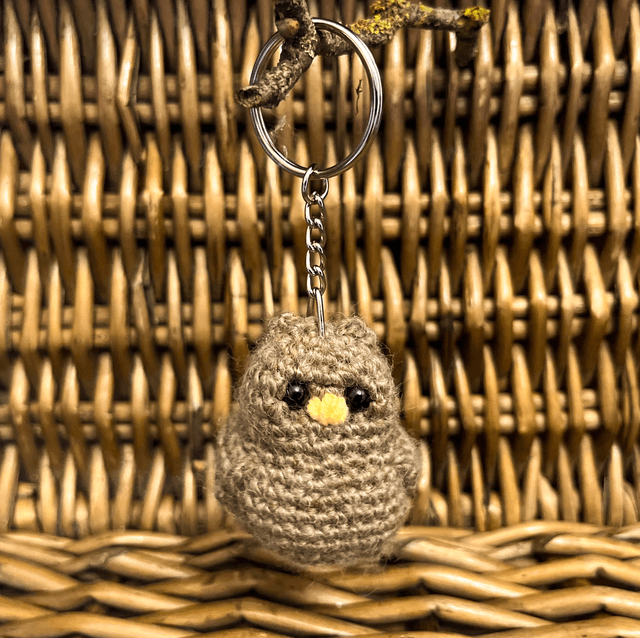 Crochet Owl Keyring  &quot;Brown Owl&quot;