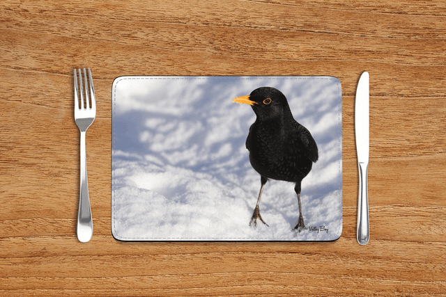 “Billy Blackbird in the Snow” Placemat 