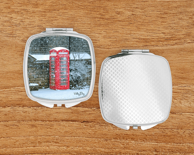 &quot;Bolsterstone Telephone Box&quot; Compact Mirror   