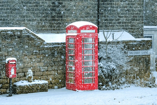 &quot;Snow at Bolsterstone Telephone Box&quot; Print   