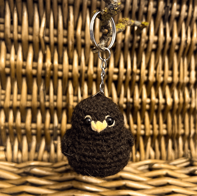 Crochet Keyring &quot;Blackbird&quot;